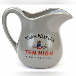 VINTAGE 1960s Hiram Walker Ten High Bourbon Ceramic Pitcher - McCoy Era